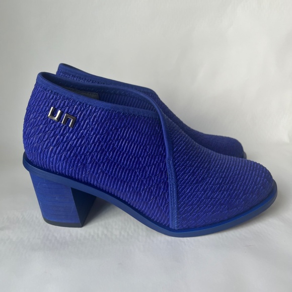 United Nude Fold Blue Marine Python Block Heel Leather Casual Booties 7 - Picture 12 of 15
